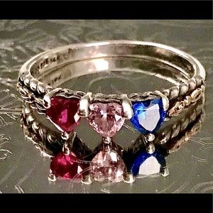 ‼️SOLD‼️❤️💗💙925 & 14K Gold Ring❤️💗💙
